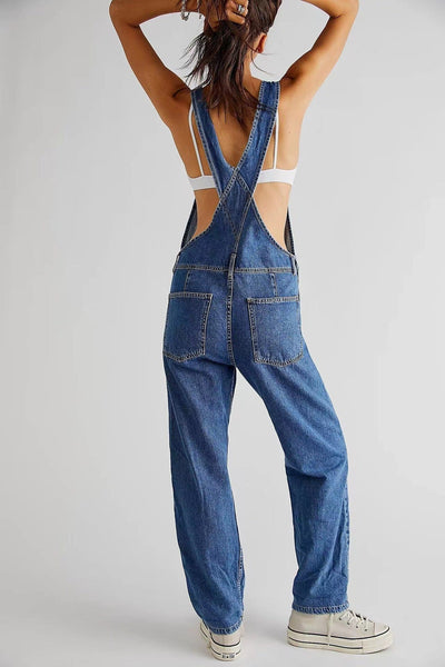 Jeansoverall för dam – trendig hängselbyxa i denim