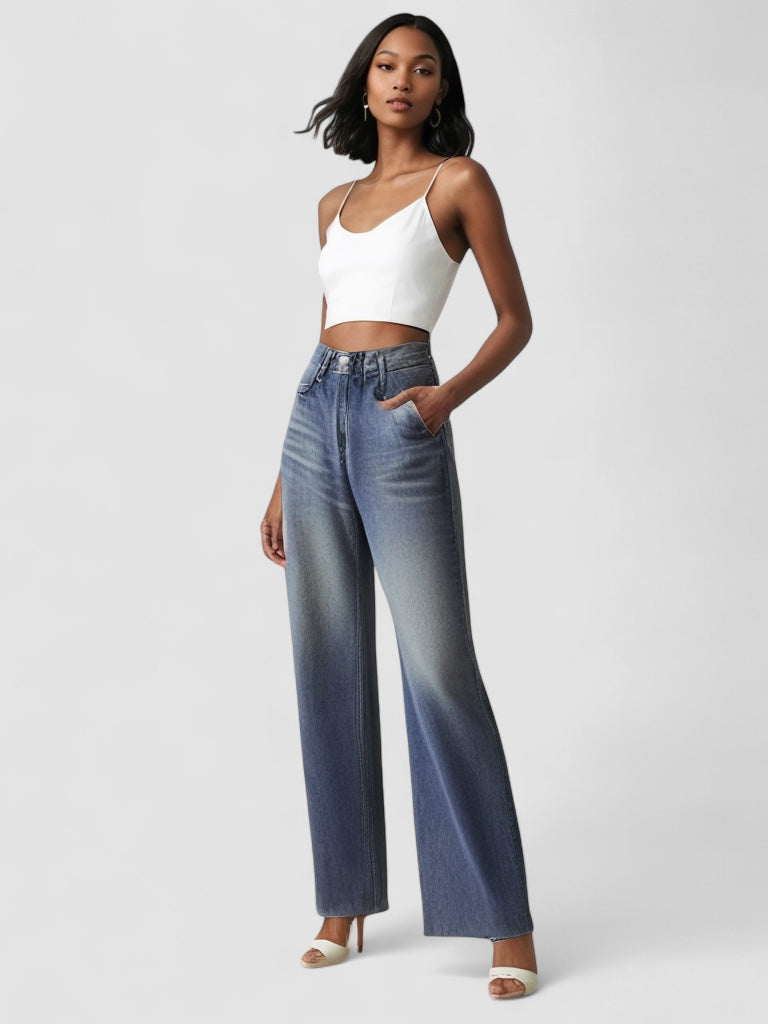 Jeans med utsvängda ben